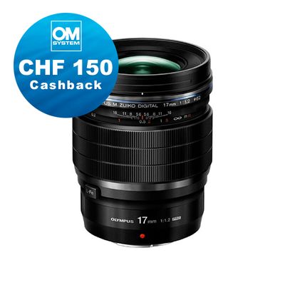 Olympus M.Zuiko 17mm 1.2 Pro - CHF 150 Cashback + 5 Jahres Garantie