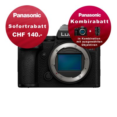 Panasonic S5 Mark II Gehäuse - inkl. CHF 140 Sofortrabatt & Kombirabatt Panasonic S5 Mark II Gehäuse - inkl. CHF 140 Sofortrabatt & Kombirabatt