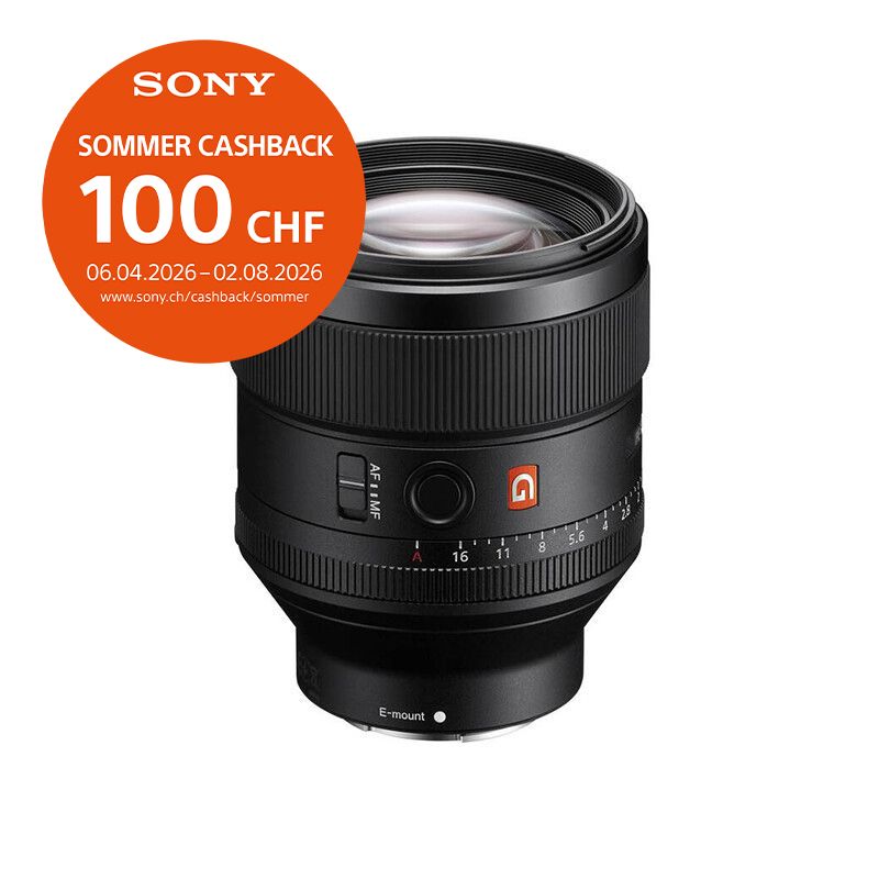 Sony FE 85mm 1.4 GM - ''4 Jahre Garantie'' - CHF 100 Cashback