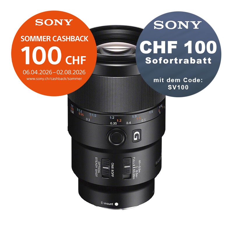 Sony FE 90mm 2.8 G OSS Macro - ''4 Jahre Garantie'' - CHF 100 Rabatt mit Code SV100 + CHF 100 Cashback