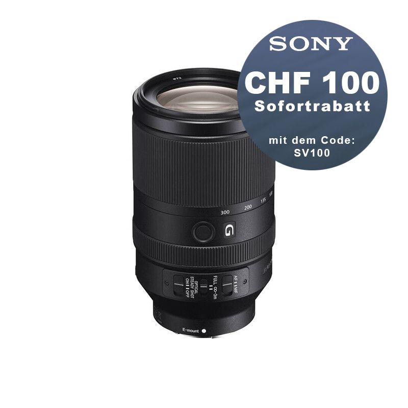 Sony FE 70-300mm 4.5-5.6 G OSS - ''4 Jahre Garantie'' - CHF 100 Rabatt mit Code SV100