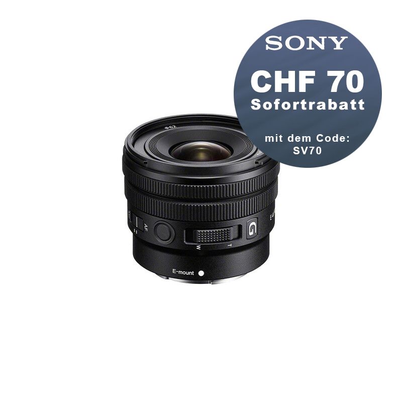 Sony E 10-20mm 4.0 G PZ - CHF 70 Rabatt mit Code SV70