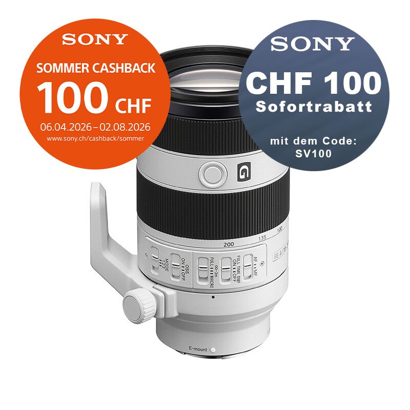 Sony FE 70-200mm 4.0 Macro G OSS II - ''4 Jahre Garantie'' - CHF 100 Rabatt mit Code SV100 + CHF 100 Cashback