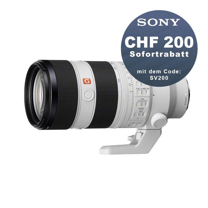 Sony FE 70-200mm 2.8 GM OSS II - ''4 Jahre Garantie'' - CHF 200 Rabatt mit Code SV200