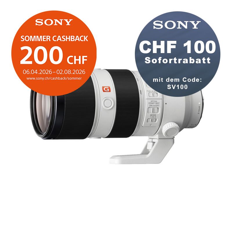 Sony FE 70-200mm 2.8 GM OSS - ''4 Jahre Garantie'' - CHF 100 Rabatt mit Code SV100 + CHF 200 Cashback