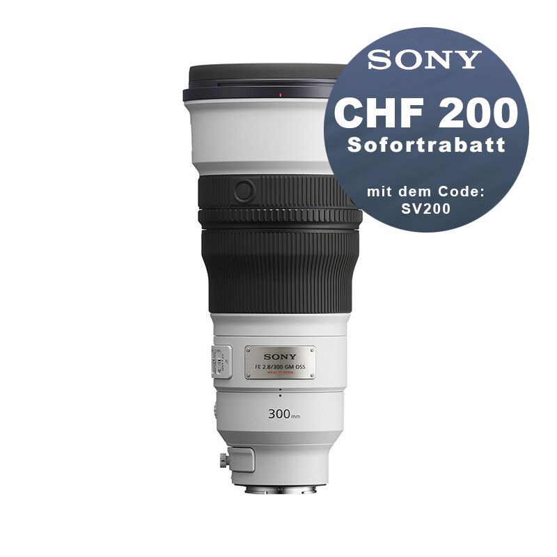 Sony FE 300mm 2.8 GM OSS - ''4 Jahre Garantie'' - CHF 200 Rabatt mit Code SV200