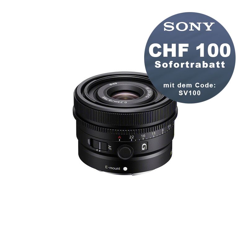 Sony FE 24mm 2.8 G - CHF 100 Rabatt mit Code SV100