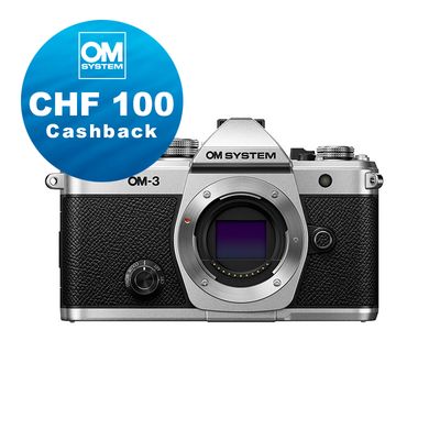 OM System OM-3 Gehäuse (silver) - CHF 100 Cashback + 5 Jahre Garantie