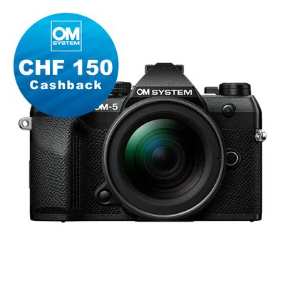 OM System OM-5 II Kit mit 12-45mm 4.0 (black) - CHF 150 Cashback + 5 Jahre Garantie