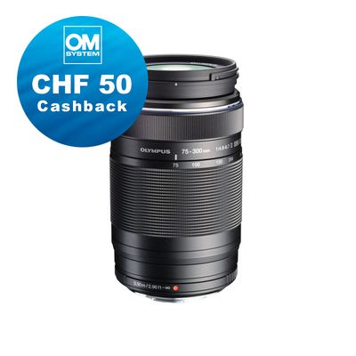 OM System M.Zuiko 75-300mm 4.8-6.7 II ED - CHF 50 Cashback + 5 Jahre Garantie OM System M.Zuiko 75-300mm 4.8-6.7 II ED - CHF 50 Cashback + 5 Jahre Garantie