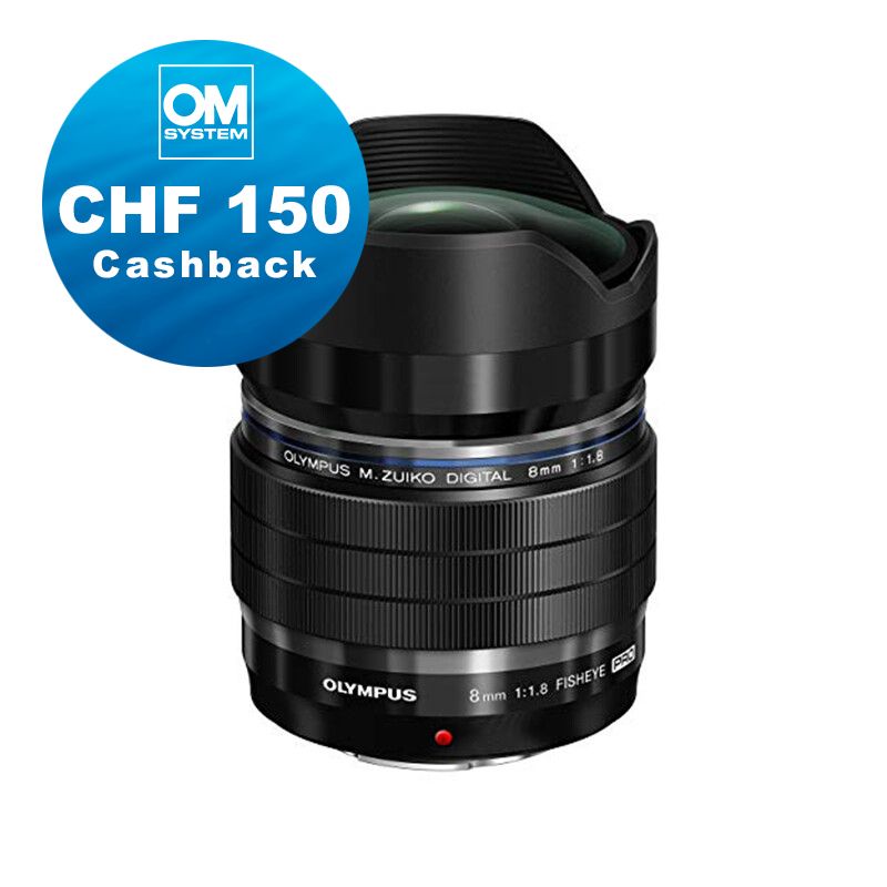 Olympus M.Zuiko 8mm 1.8 Pro Fisheye - CHF 150 Cashback + 5 Jahre Garantie