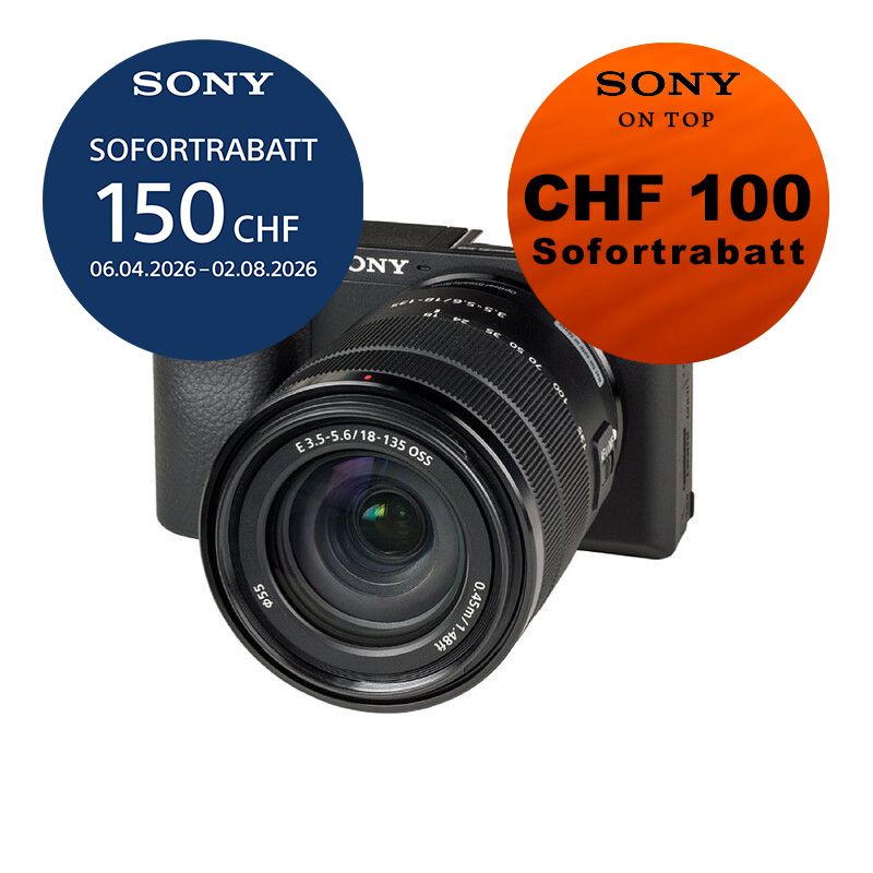 Sony A6400 A Kit mit 18-135mm - ''4 Jahre Garantie'' - inkl. CHF 150 Sofortrabatt + CHF 100 On Top Rabatt