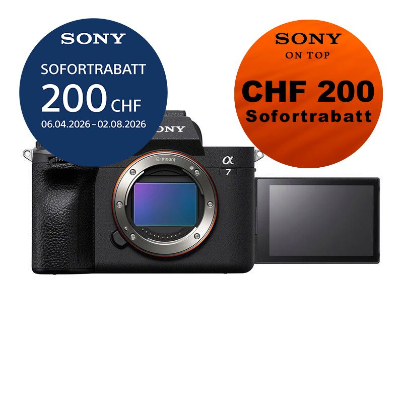 Sony A7 Mark IV Gehäuse - ''4 Jahre Garantie'' - inkl. CHF 200 Sofortrabatt + CHF 200 On Top Rabatt