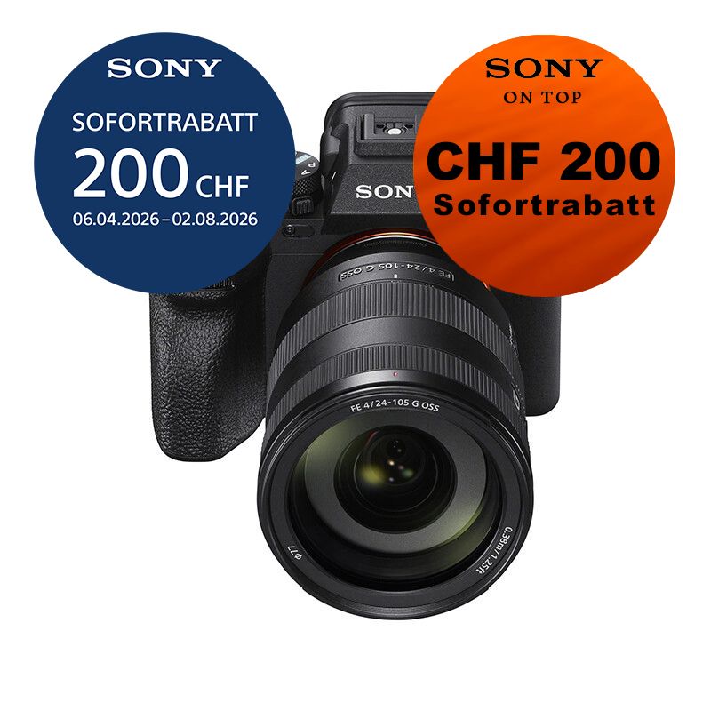 Sony A7 Mark IV Kit mit 24-105mm 4.0 G - ''4 Jahre Garantie'' - inkl. CHF 200 Sofortrabatt + CHF 200 On Top Rabatt