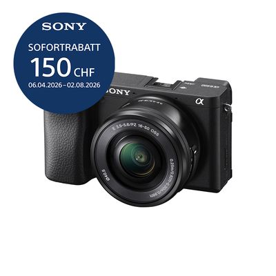 Sony A6400 A Kit mit 16-50mm II - ''4 Jahre Garantie'' - inkl. CHF 150 Sofortrabatt Sony A6400 A Kit mit 16-50mm II - ''4 Jahre Garantie'' - inkl. CHF 150 Sofortrabatt