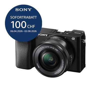 Sony A6100 A Kit mit 16-50mm II - inkl. CHF 100 Sofortrabatt Sony A6100 A Kit mit 16-50mm II - inkl. CHF 100 Sofortrabatt