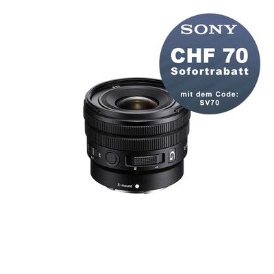 Sony E 10-20mm 4.0 G PZ - CHF 70 Rabatt mit Code SV70 Sony E 10-20mm 4.0 G PZ - CHF 70 Rabatt mit Code SV70