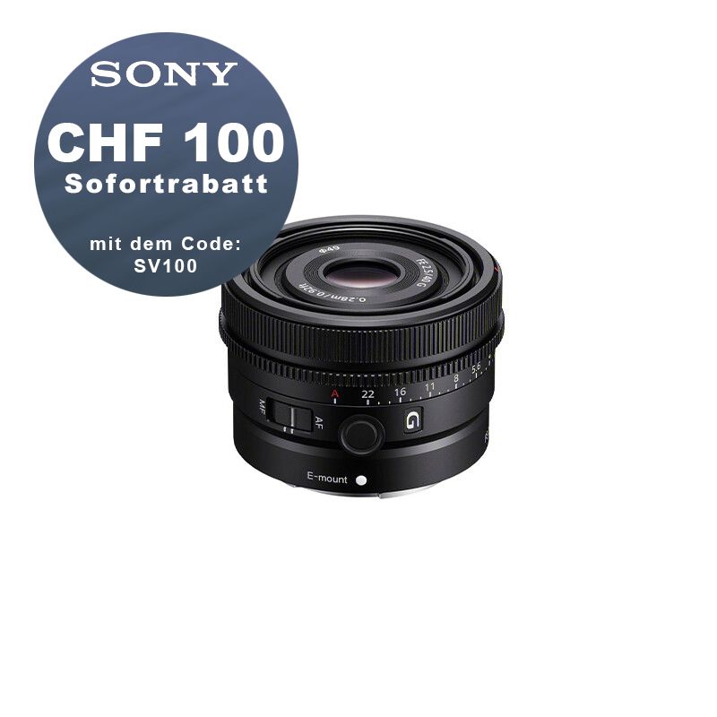 Sony FE 40mm 2.5 G - CHF 100 Rabatt mit Code SV100