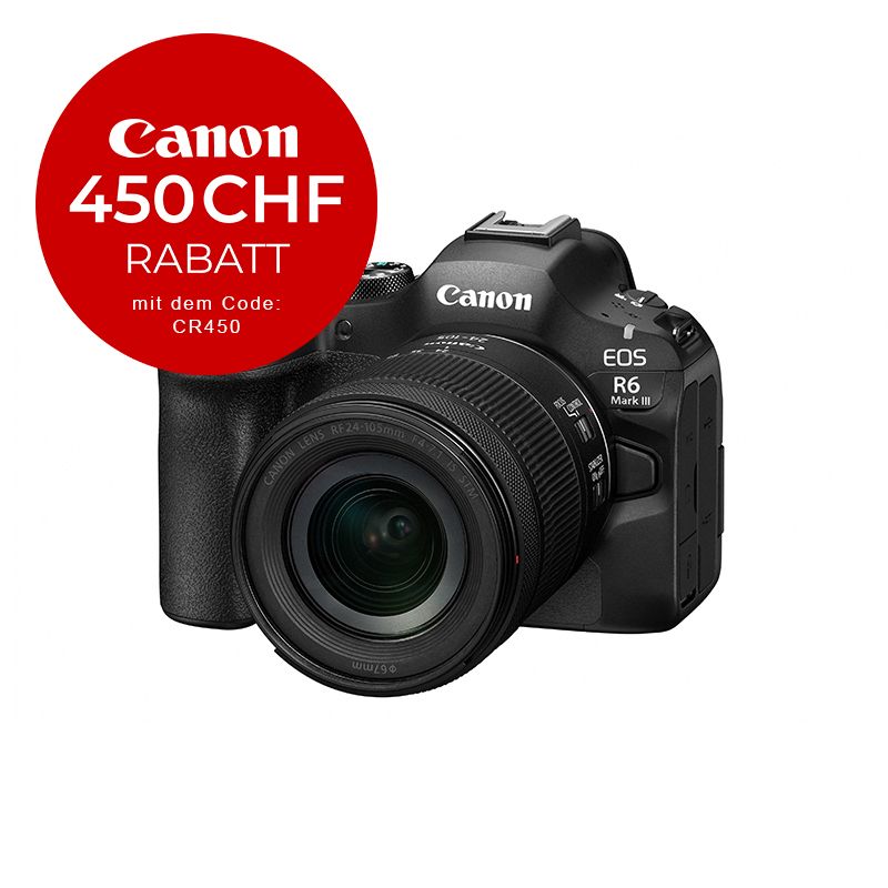 Canon EOS R6 Mark III Kit mit 24-105mm 4-7.1 - ''Premium Garantie'' - CHF 450 Rabatt mit Code CR450