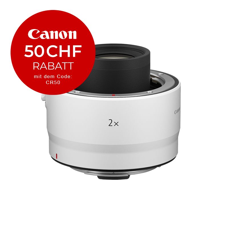 Canon RF 2x Telekonverter - CHF 50 Rabatt mit Code CR50