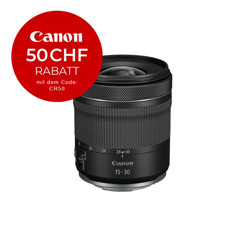 Canon RF 15-30mm 4.5-6.3 IS STM - CHF 50 Rabatt mit Code CR50