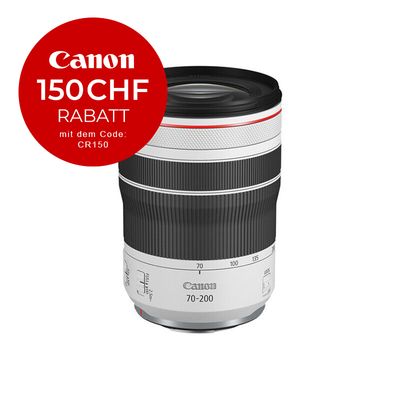 Canon RF 70-200mm 4.0 L IS USM - ''Premium Garantie'' - CHF 150 Rabatt mit Code CR150 Canon RF 70-200mm 4.0 L IS USM - ''Premium Garantie'' - CHF 150 Rabatt mit Code CR150