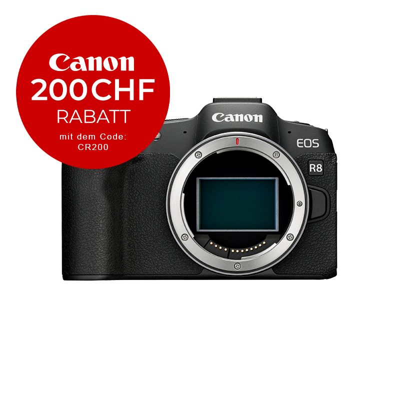 Canon EOS R8 Gehäuse - ''Premium Garantie'' - CHF 200 Rabatt mit Code CR200