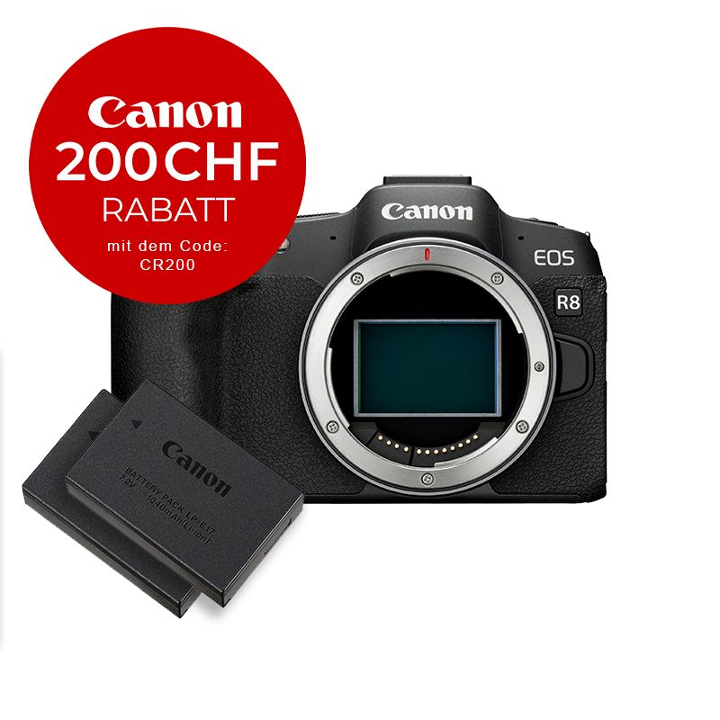 Canon EOS R8 Battery Kit - ''Premium Garantie'' - CHF 200 Rabatt mit Code CR200