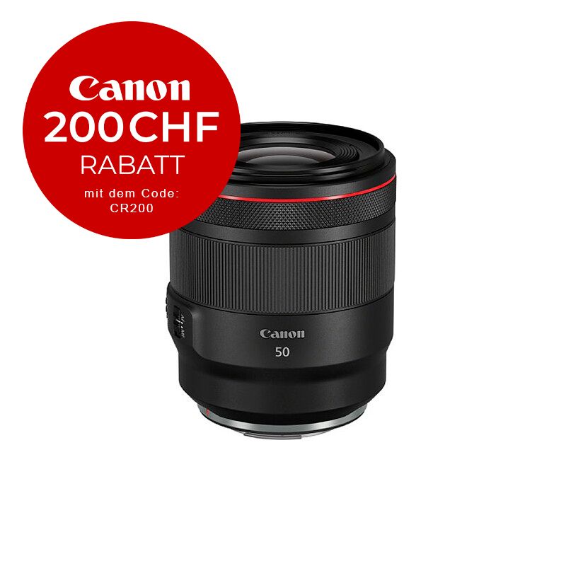 Canon RF 50mm 1.2 L USM - ''Premium Garantie'' - CHF 200 Rabatt mit Code CR200