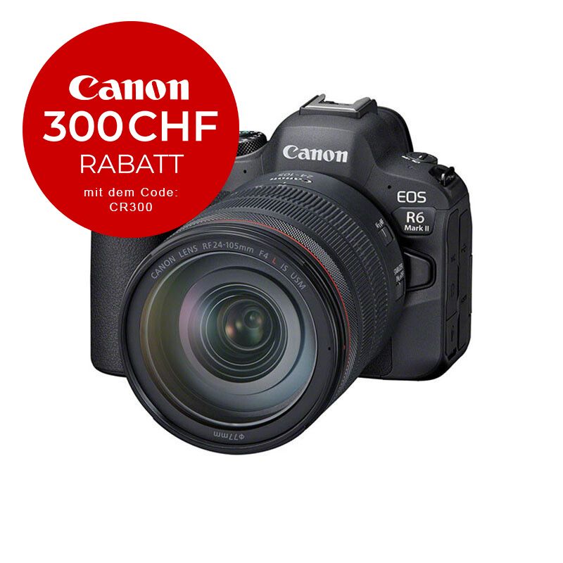 Canon EOS R6 Mark II Kit mit 24-105mm 4.0 - ''Premium Garantie'' - CHF 300 Rabatt mit Code CR300