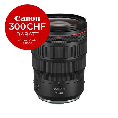 Canon RF 24-70mm 2.8 L IS USM - ''Premium Garantie'' - CHF 300 Rabatt mit Code CR300 Canon RF 24-70mm 2.8 L IS USM - ''Premium Garantie'' - CHF 300 Rabatt mit Code CR300