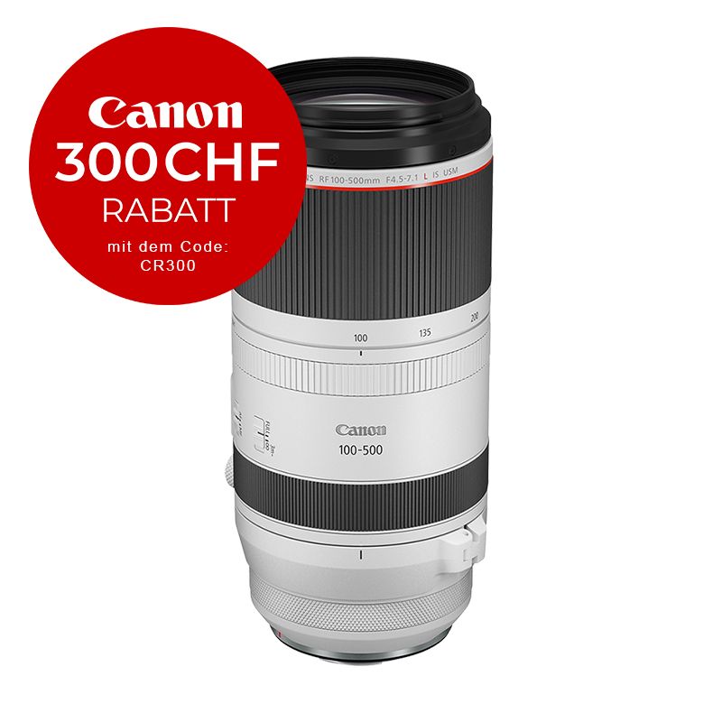 Canon RF 100-500mm 4.5-7.1 L IS USM - ''Premium Garantie'' - CHF 300 Rabatt mit Code CR300