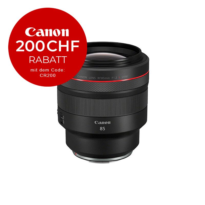 Canon RF 85mm 1.2 L USM - ''Premium Garantie'' - CHF 200 Rabatt mit Code CR200