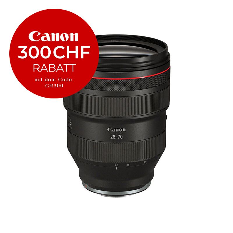Canon RF 28-70mm 2.0 L USM - ''Premium Garantie'' - CHF 300 Rabatt mit Code CR300 Canon RF 28-70mm 2.0 L USM - ''Premium Garantie'' - CHF 300 Rabatt mit Code CR300