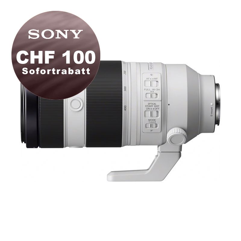 Sony FE 100-400mm 4.5-5.6 GM OSS - ''4 Jahre Garantie'' - CHF 100 Sofortrabatt