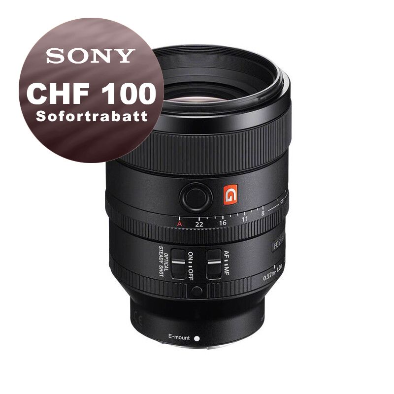 Sony FE 100mm 2.8 GM STF OSS - ''4 Jahre Garantie'' - CHF 100 Sofortrabatt