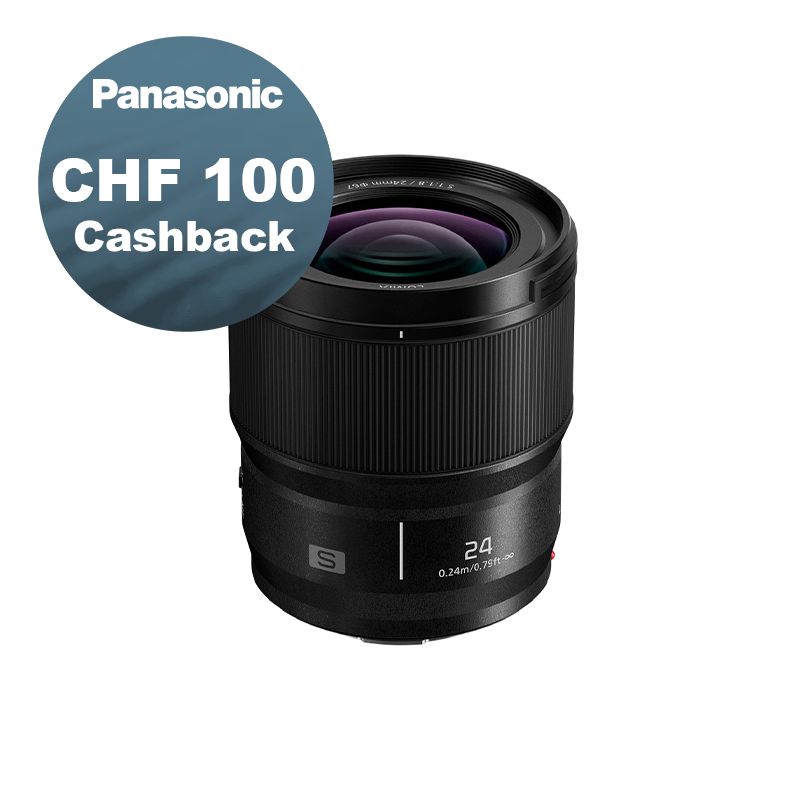 Panasonic S 24mm 1.8 - CHF 100 Cashback Panasonic S 24mm 1.8 - CHF 100 Cashback