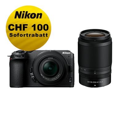 Nikon Z30 Kit mit 16-50mm + 50-250mm VR - ''Swiss Garantie'' - inkl. CHF 100 Sofortrabatt