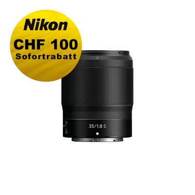 Nikon Z 35mm 1.8 S - ''Swiss Garantie'' - inkl. CHF 100 Sofortrabatt
