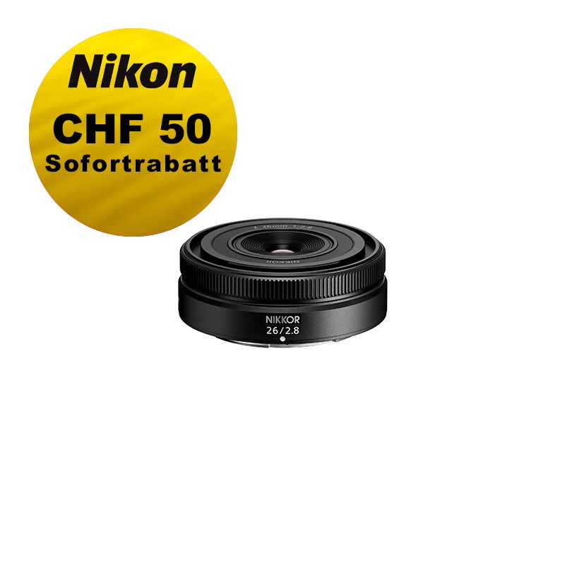 Nikon Z 26mm 2.8 - ''Swiss Garantie'' - inkl. CHF 50 Sofortrabatt Nikon Z 26mm 2.8 - ''Swiss Garantie'' - inkl. CHF 50 Sofortrabatt