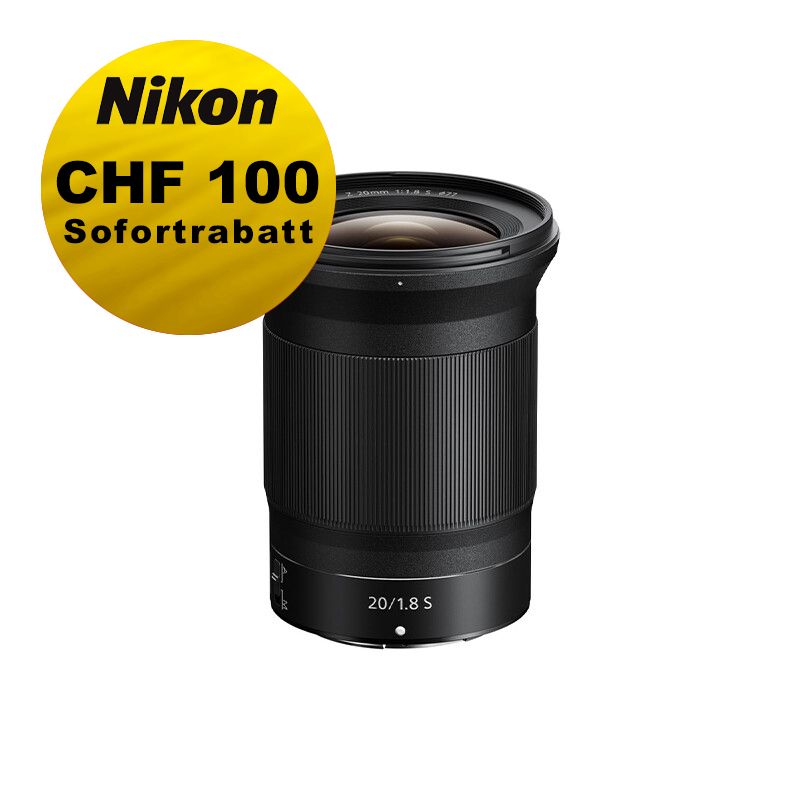 Nikon Z 20mm 1.8 S - ''Swiss Garantie'' - inkl. CHF 100 Sofortrabatt Nikon Z 20mm 1.8 S - ''Swiss Garantie'' - inkl. CHF 100 Sofortrabatt