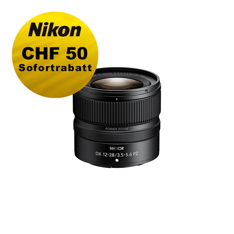 Nikon Z 12-28mm 3.5-5.6 PZ VR DX - ''Swiss Garantie'' - inkl. CHF 50 Sofortrabatt Nikon Z 12-28mm 3.5-5.6 PZ VR DX - ''Swiss Garantie'' - inkl. CHF 50 Sofortrabatt