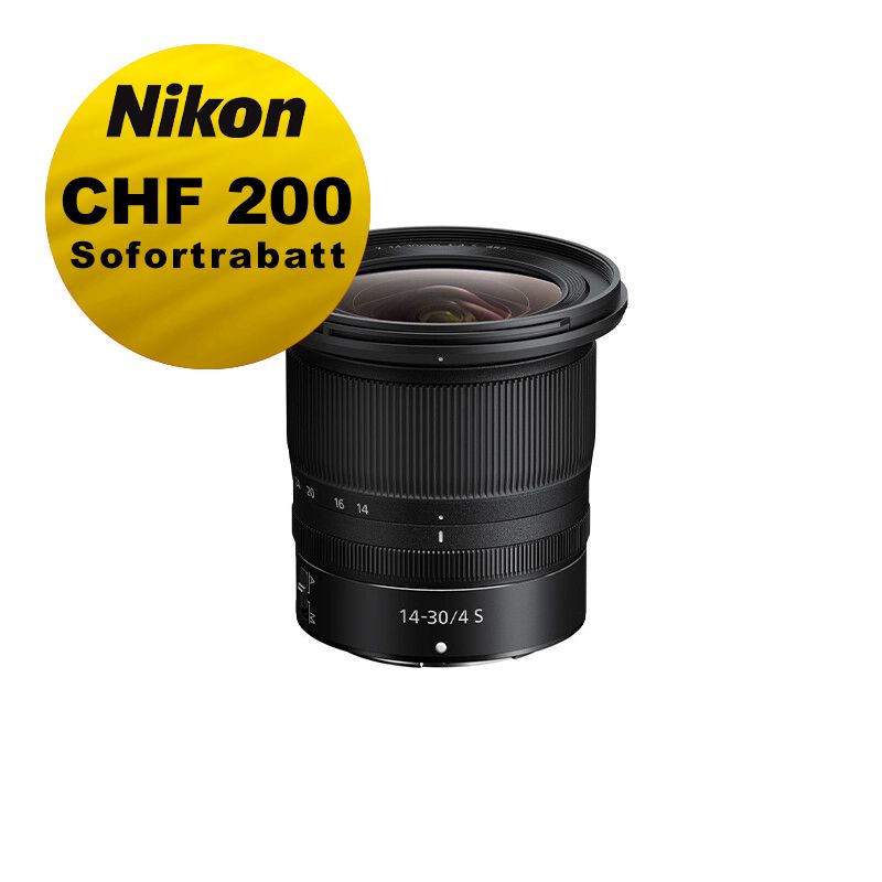 Nikon Z 14-30mm 4.0 S - ''Swiss Garantie'' - inkl. CHF 200 Sofortrabatt Nikon Z 14-30mm 4.0 S - ''Swiss Garantie'' - inkl. CHF 200 Sofortrabatt