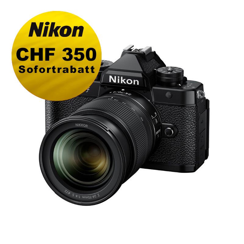 Nikon Z f (schwarz) Kit mit 24-70mm 4.0 - ''Swiss Garantie'' - inkl. CHF 350 Sofortrabatt Nikon Z f (schwarz) Kit mit 24-70mm 4.0 - ''Swiss Garantie'' - inkl. CHF 350 Sofortrabatt