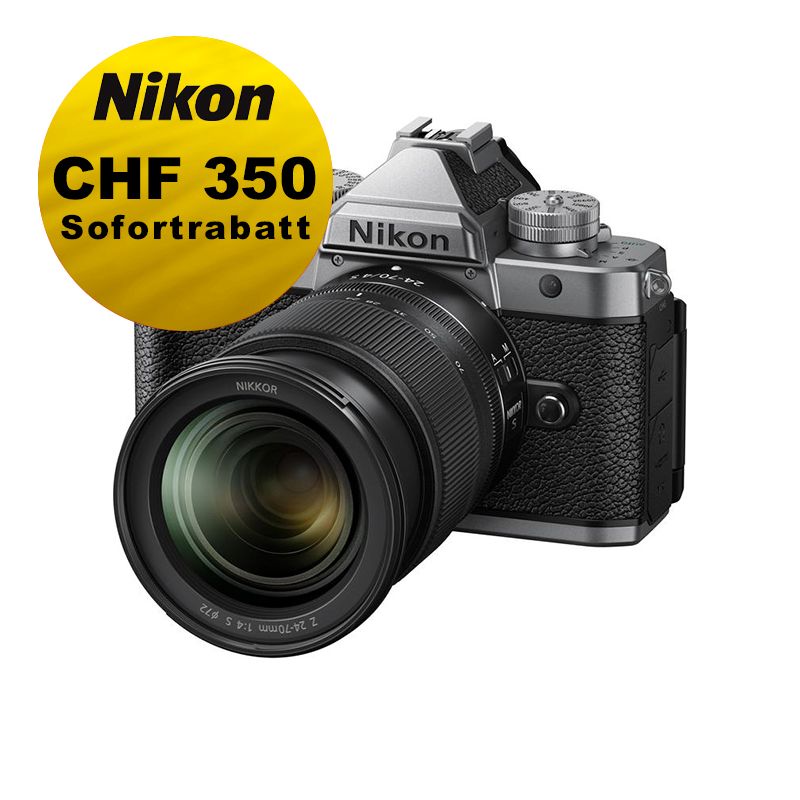 Nikon Z f (silber) Kit mit 24-70mm 4.0 - ''Swiss Garantie'' - inkl. CHF 350 Sofortrabatt Nikon Z f (silber) Kit mit 24-70mm 4.0 - ''Swiss Garantie'' - inkl. CHF 350 Sofortrabatt