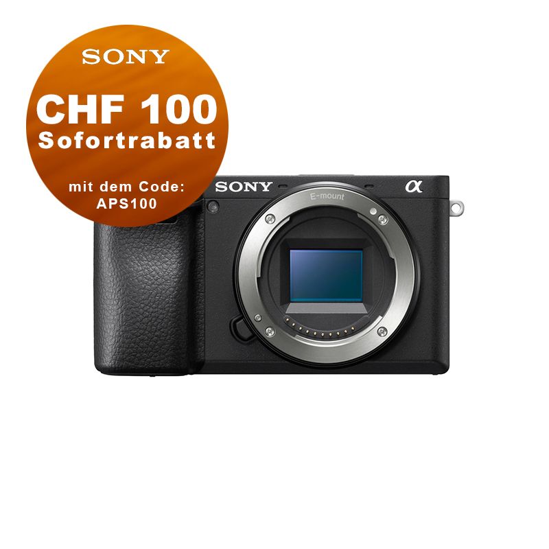 Sony A6400 A Gehäuse - ''4 Jahre Garantie'' - CHF 100 Rabatt mit Code APS100 Sony A6400 A Gehäuse - ''4 Jahre Garantie'' - CHF 100 Rabatt mit Code APS100