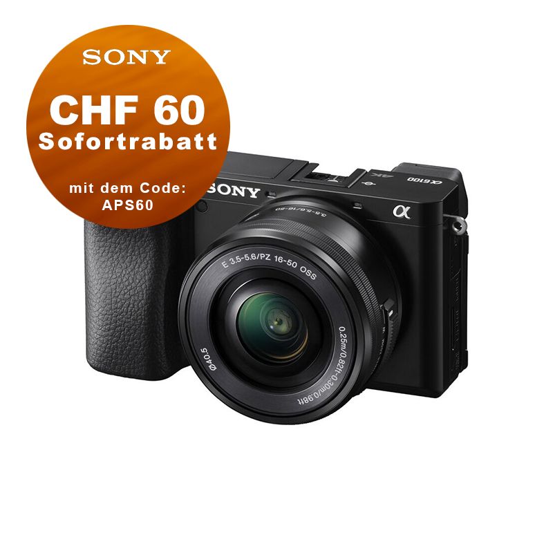 Sony A6100 A Kit mit 16-50mm II - CHF 60 Rabatt mit Code APS60