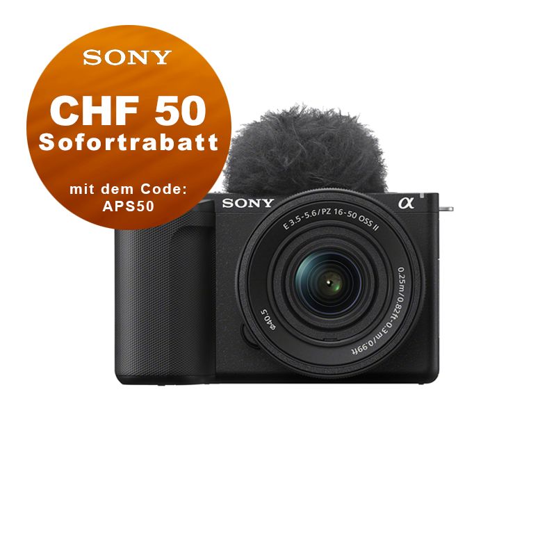 Sony ZV-E10 II Kit mit 16-50mm - ''4 Jahre Garantie'' - CHF 50 Rabatt mit Code APS50 Sony ZV-E10 II Kit mit 16-50mm - ''4 Jahre Garantie'' - CHF 50 Rabatt mit Code APS50