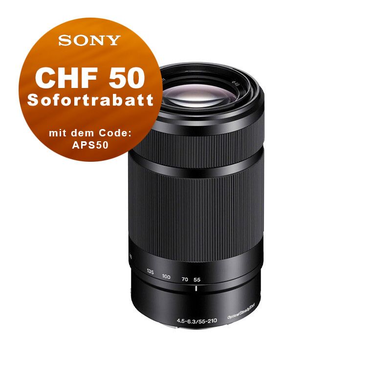 Sony E 55-210mm 4.5-6.3 OSS - CHF 50 Rabatt mit Code APS50