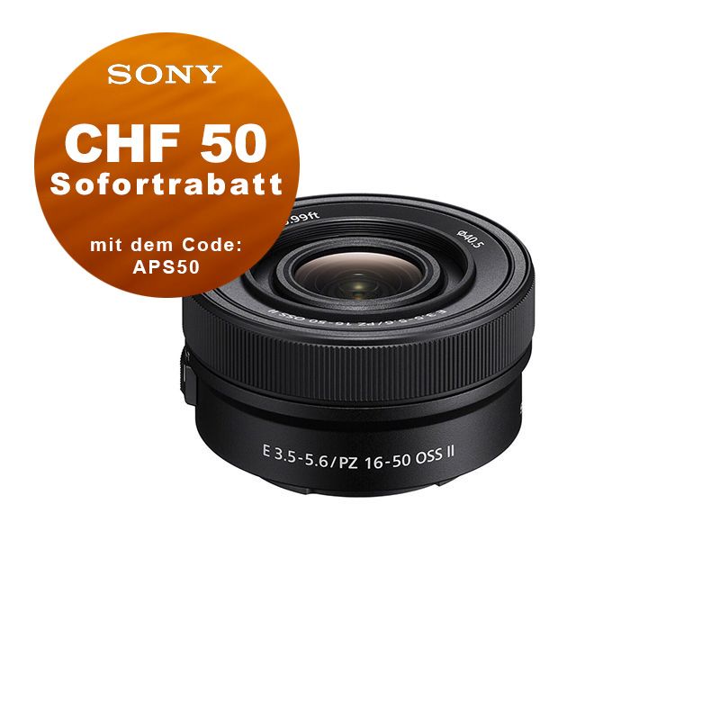 Sony E PZ 16-50mm 3.5-5.6 OSS II - CHF 50 Rabatt mit Code APS50